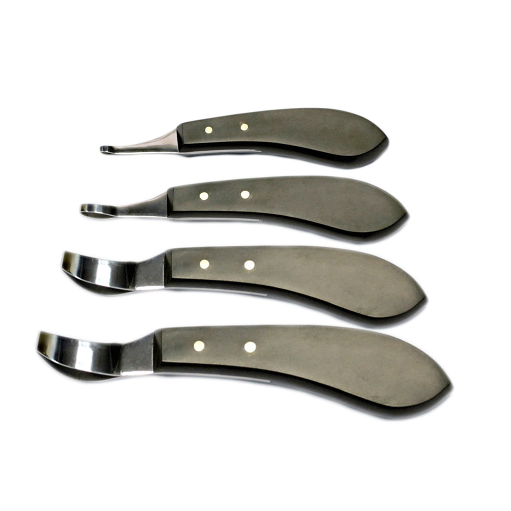 Ensemble de 4 couteaux à boucle en bois noir de qualité supérieure