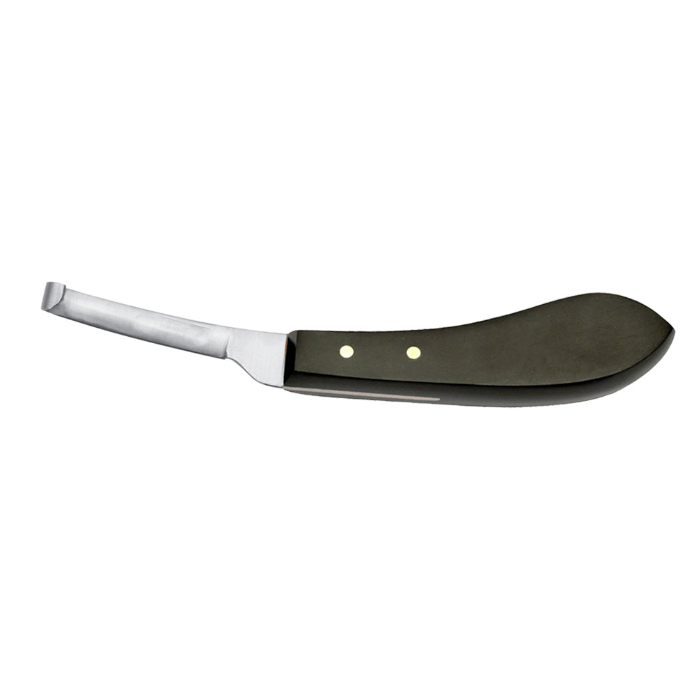 Couteau à sabot à lame étroite avec manche en bois noir de qualité supérieure