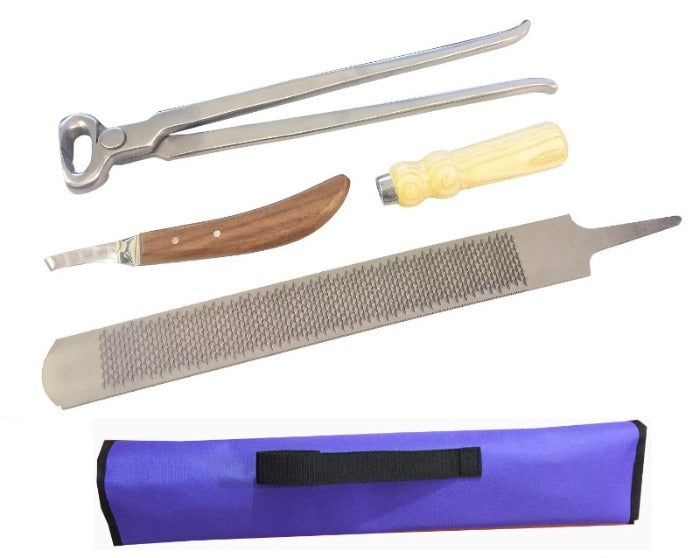 Complete Farrier Kit | Hoof Nipper, Rasp & Knife Set for Professional Hoof Care
