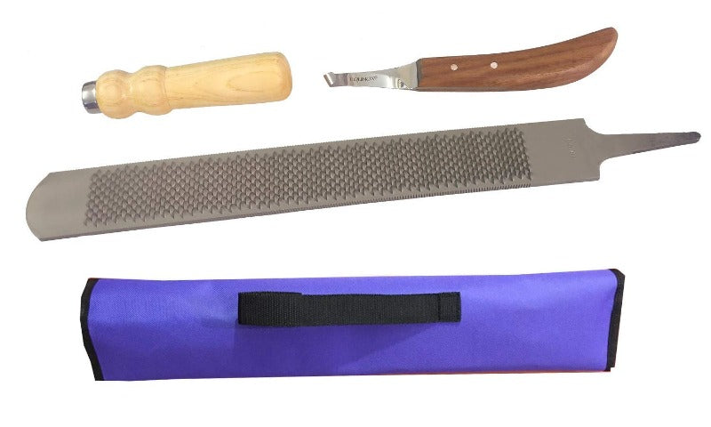 Kit de maréchal-ferrant essentiel | Râpe et couteau pour un soin professionnel des sabots