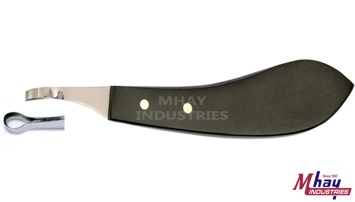 Couteau à boucle extra petit en bois noir de qualité supérieure