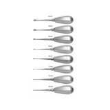 Effective Stubby Handle Elevators for Precise Dental Procedures 1mm-6mm Winged 1mm-2mm Straight Tip